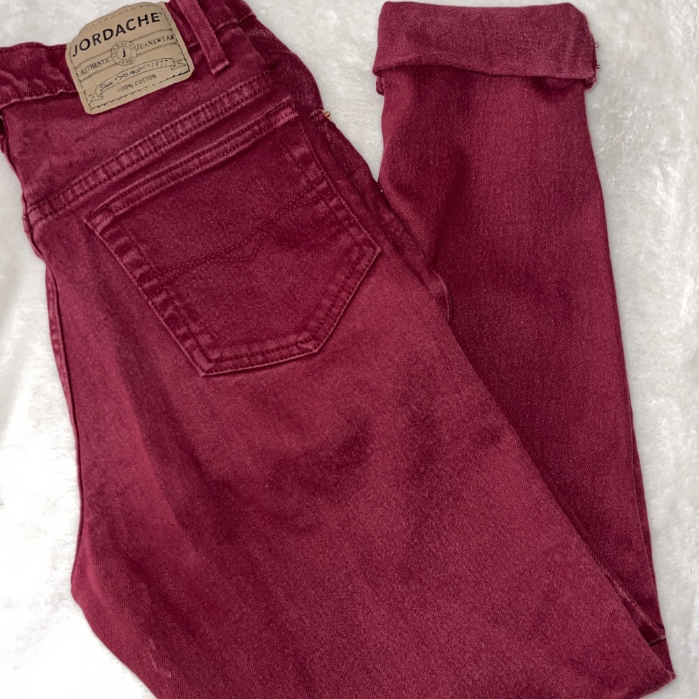 Women's Jeans- "Jordache" in Burgandy, Size 10